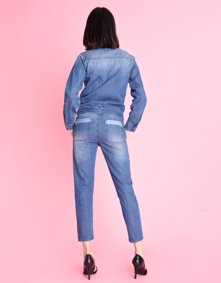 Denim Jumpsuit For Women Leo Reiko