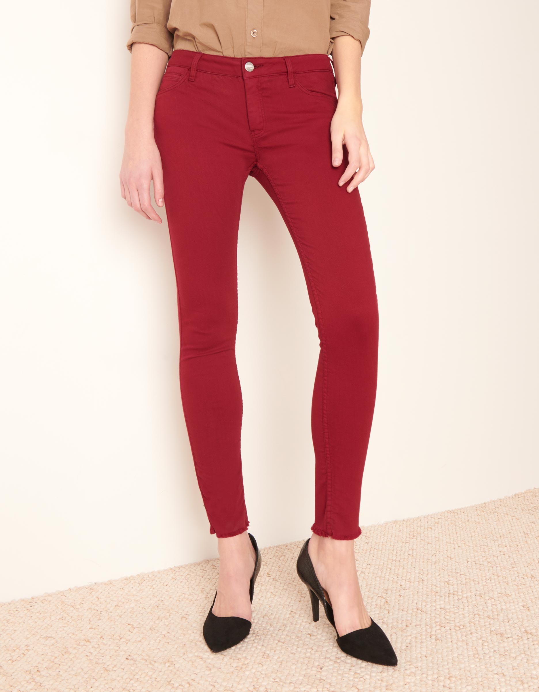 womens skinny cropped trousers