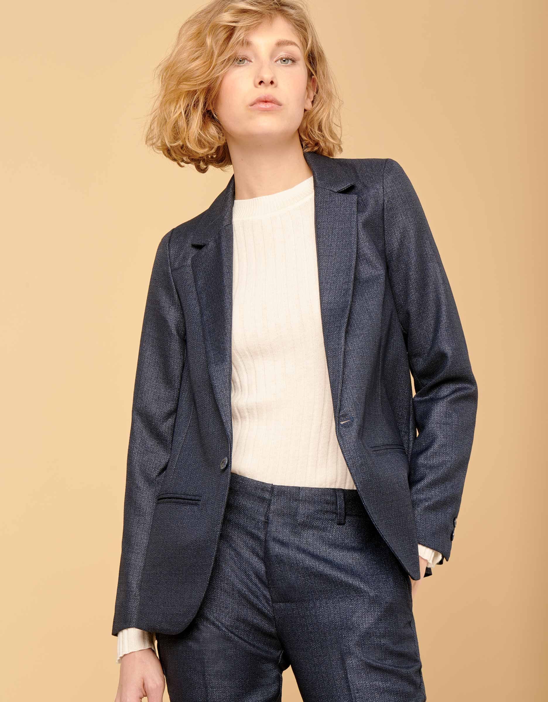 Blazer jacket Blair Fancy for women - METALLIC BLUE - REIKO