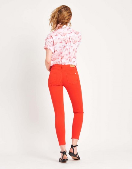 Skinny cropped trousers Lily Color - WATERMELON