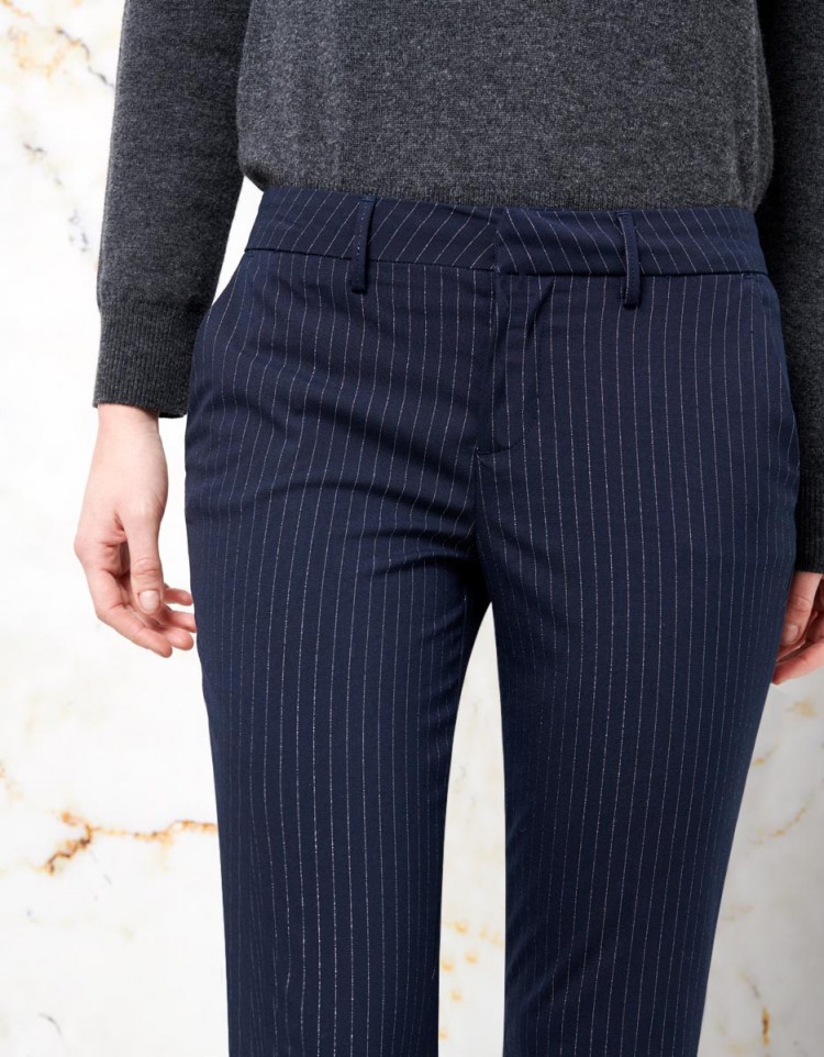Urban Outfitters Archive Navy Pinstripe Puddle Trousers | Pinstripe, Cut  and style, Urban outfitters