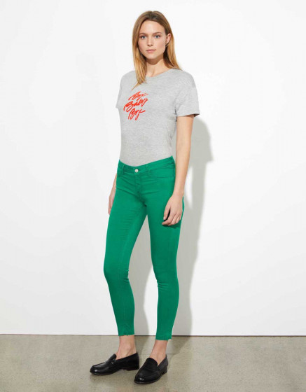 Trousers skinny cropped Lily Legging  - GREENERY