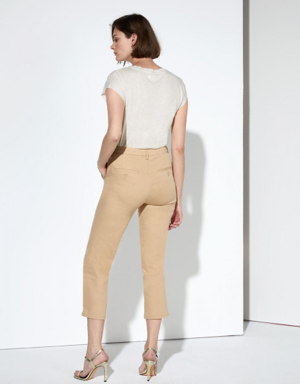 high waist trousers and crop top