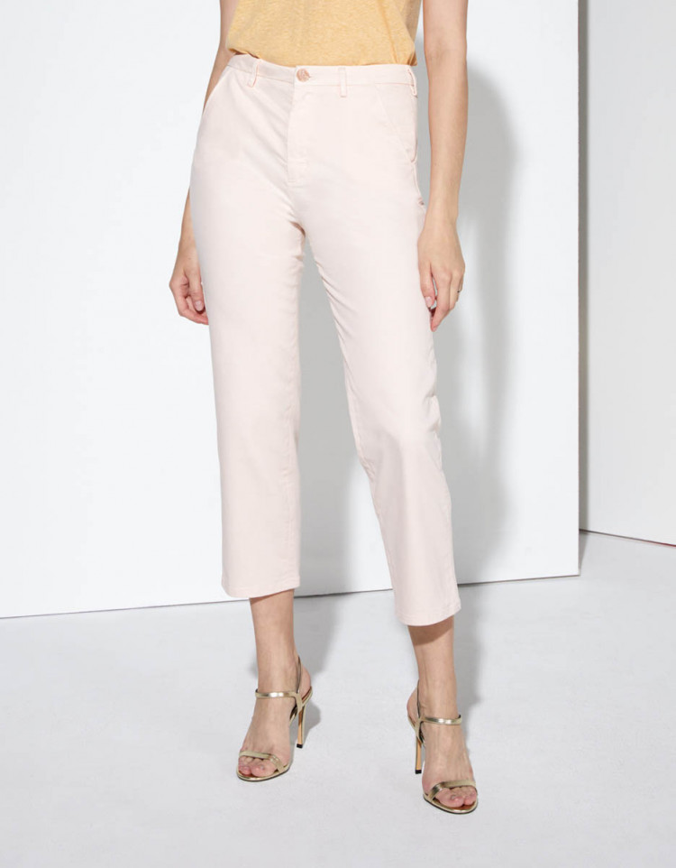 Y.A.S tailored high waisted cropped trouser in cream | ASOS