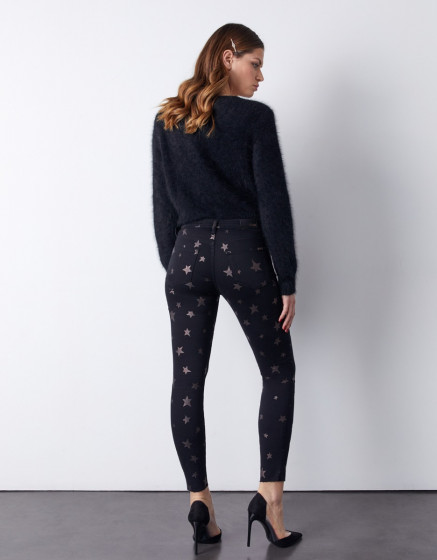 Pantalon skinny cropped Lily Stars - DNM BLACK