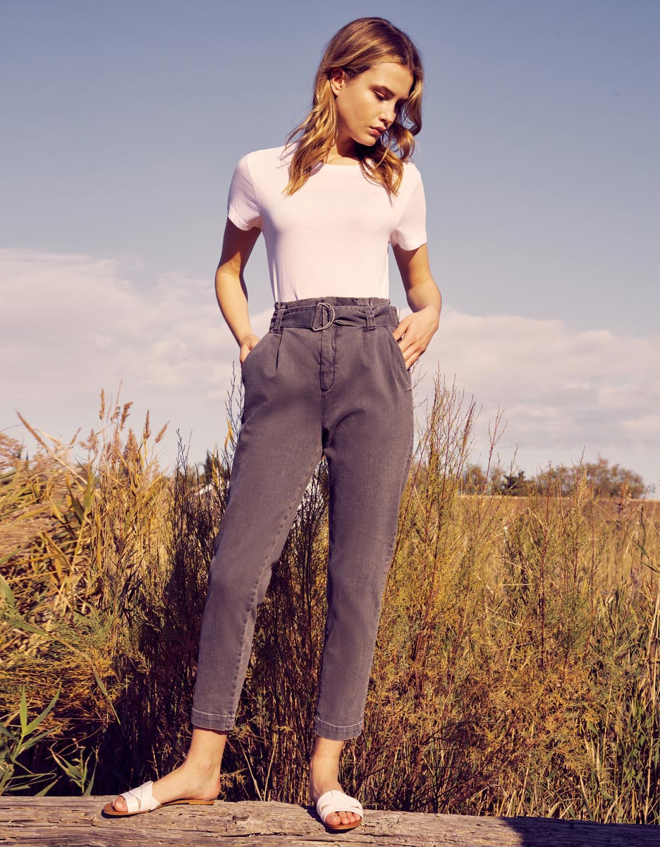 Cigarette high waist jeans Ava - DNM GREY - Outlet vêtement femme - Reiko  Jeans