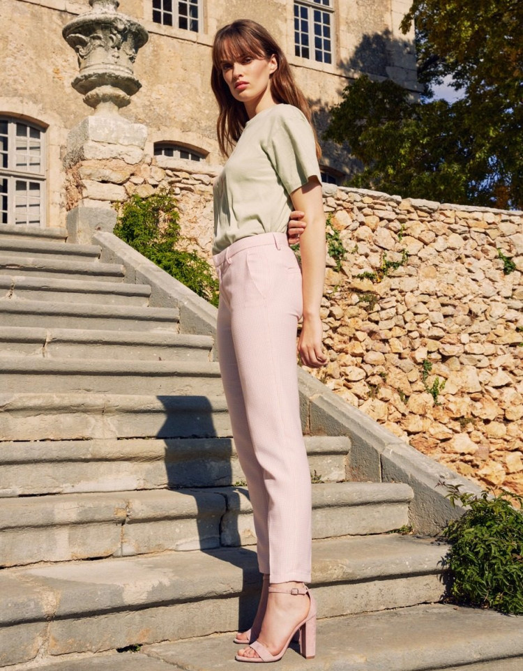 Buy online Pink Cotton Cigarette Pants Trousers from bottom wear for Women  by Dolane for ₹799 at 73% off | 2024 Limeroad.com