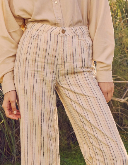 Pantalon wide Ellie Fancy - CRAFTED STRIPED