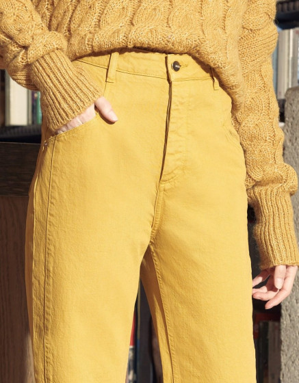 Pantalon taille haute Nicola Color - HARVEST GOLD