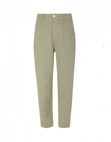 High waist trousers Nicola Color - MILITARY OLIVE