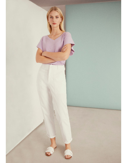 Cargo trousers Aimy - WHITE