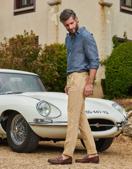 Pantalón chino regular Ludo - BEIGE
