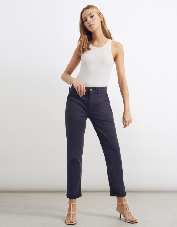 Pantalón boyfriend Scarlett Color - DARK NAVY