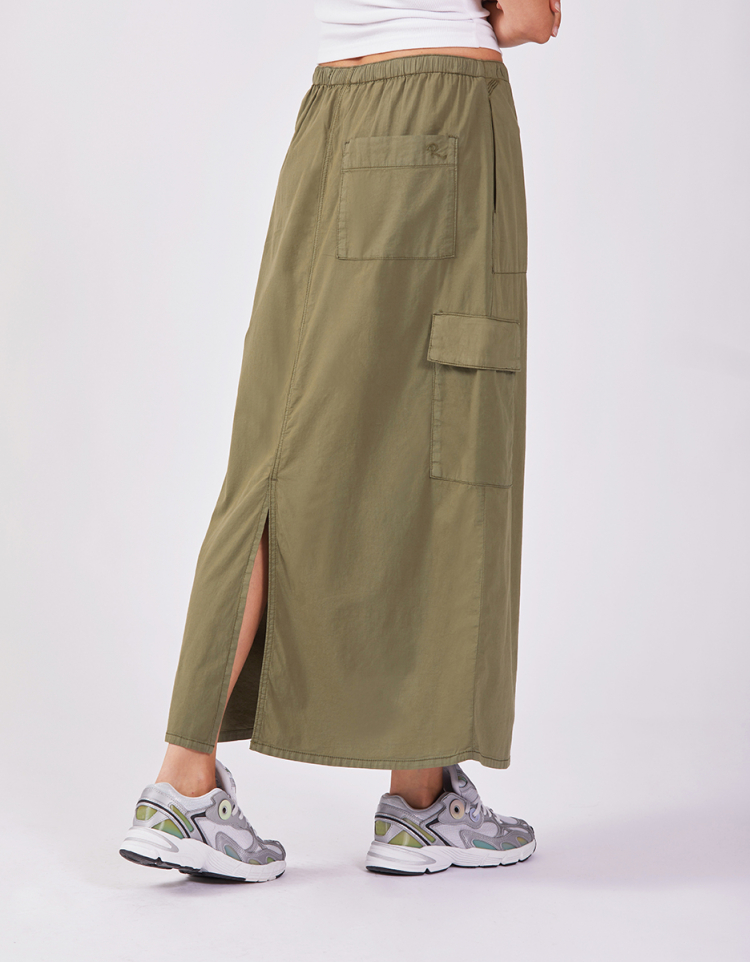 【BAON】Kaopi Cotton Banding Cargo Long Skirt Leah Cotton Tencel Cargo Maxi Skirt – What Lo Wants