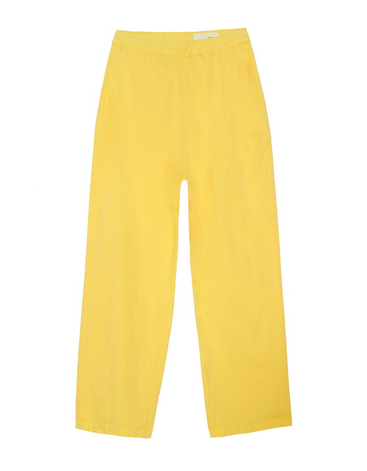 COTTON POPLIN PANTS PARACHUTE CAPRI - LEMON ZEST - Import