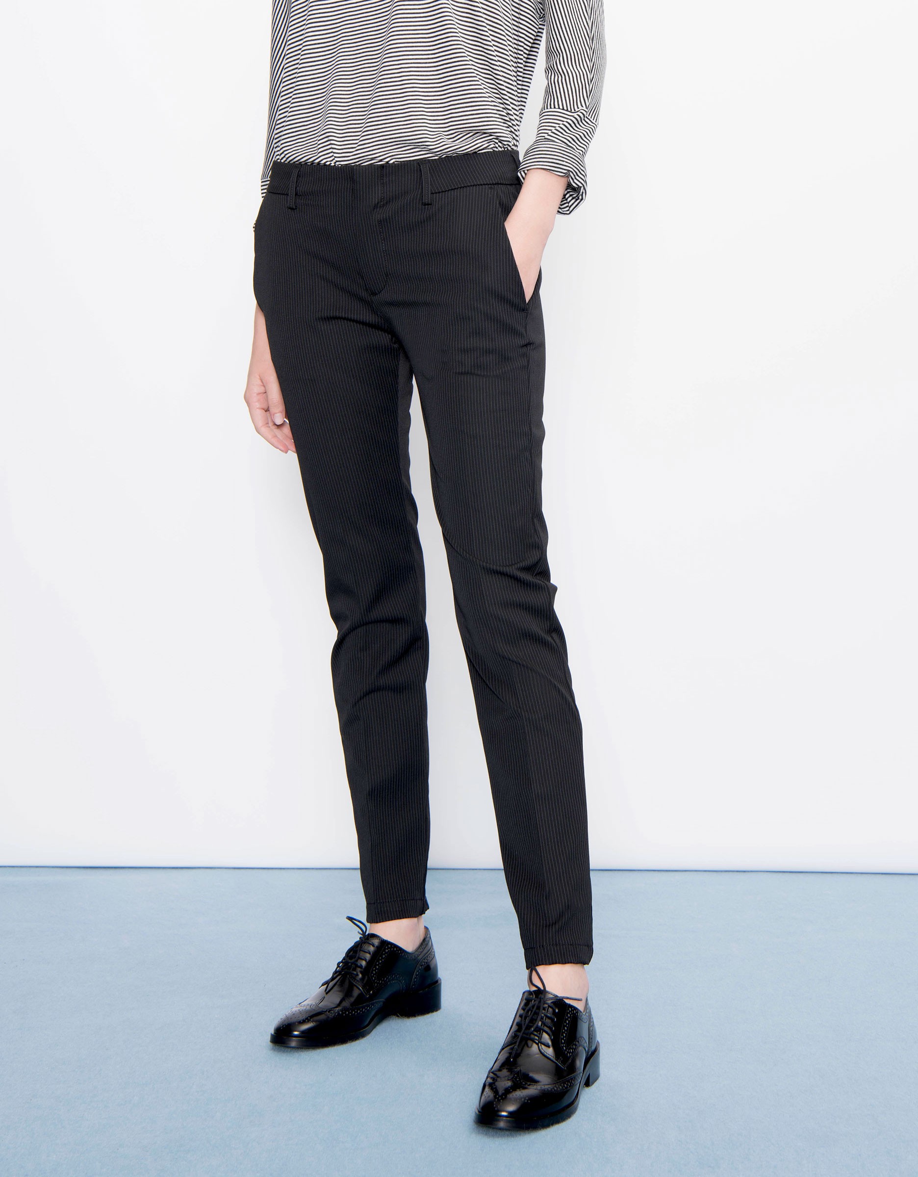 black cigarette trousers